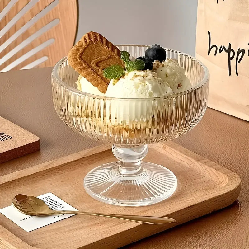 12 Copas De Helado Copas De Cristal Copas Vidrio Postre Hela Transparente