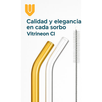6 Bombillas Vidrio Ecológicas Reutilizables Resistentes Libr