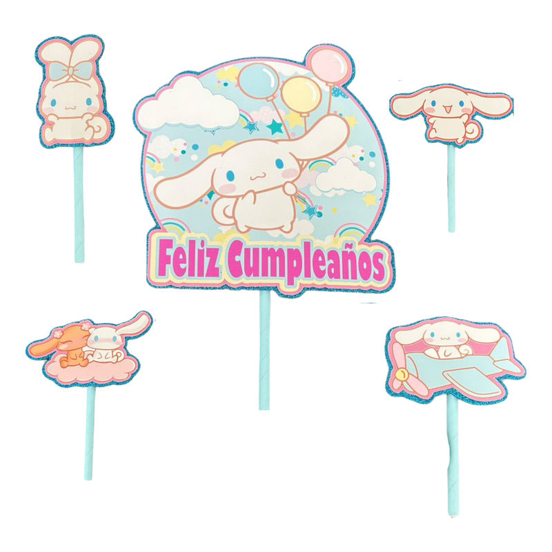 Topper Cumpleaños Torta Cotillon Cup Cake Fiestas Decoracion