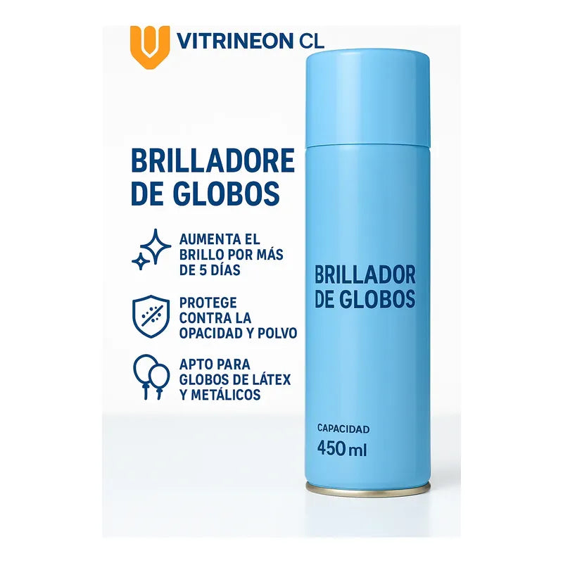 Gel Spray Abrillantador Globos Latex Protector Brillo Fiesta Transparente
