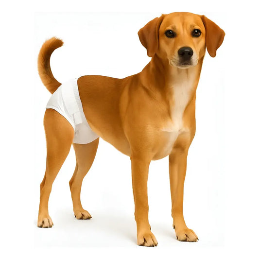 X40 Pañales Perro Hembra Pañal Desechable Mascota Gatos L Blanco Hembra L 52 X 32 Cm