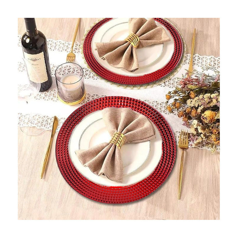 6 Plato Base Navideños Vajilla Navidad Juego De Platos 33cm