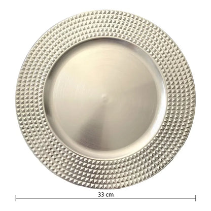 4 Plato Base Navideños Vajilla Navidad Juego De Platos 33cm