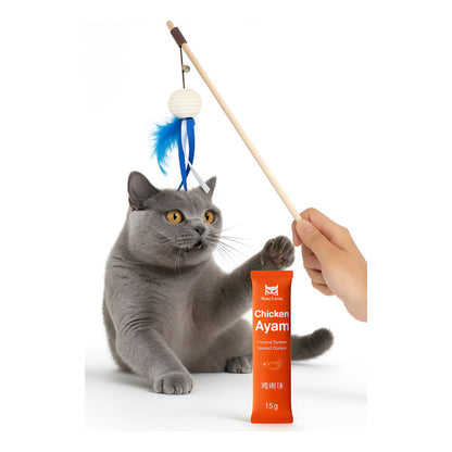 Juguetes Gatos Varita Juegos X30 Snack Para Gato Alimento