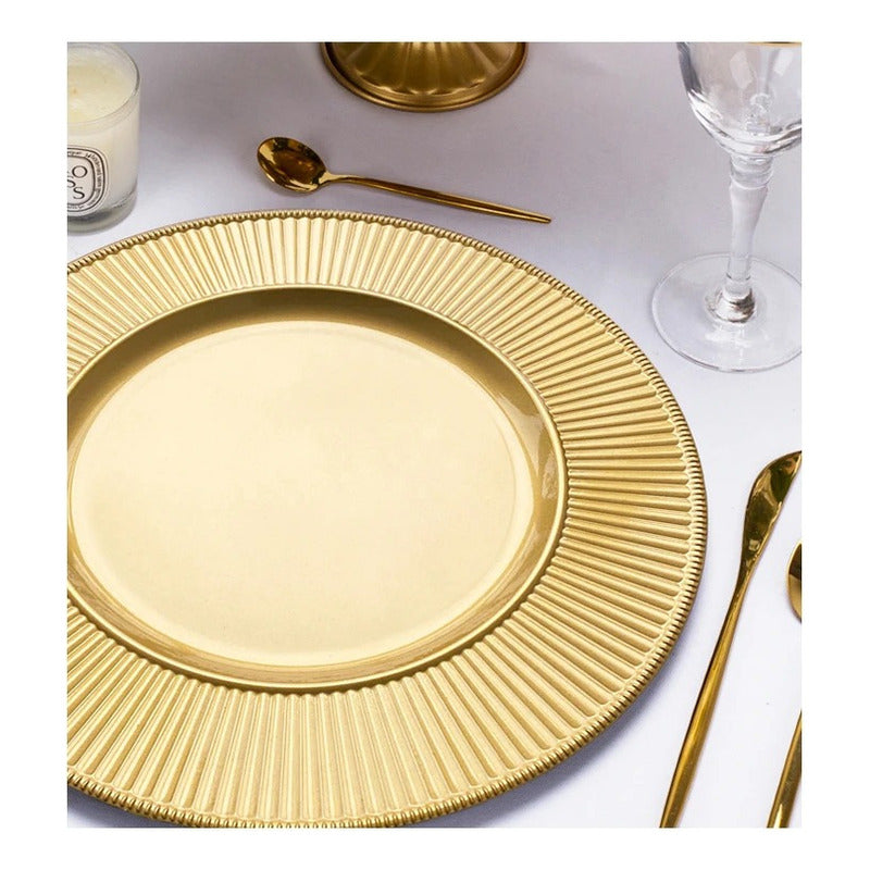 4 Plato Base Navideños Vajilla Navidad Juego De Platos 33cm