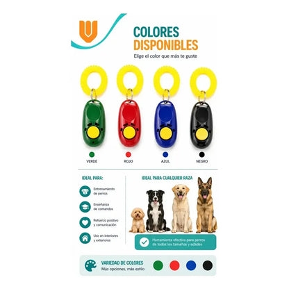 X4 Clicker De Adiestramiento Perro Clicker Entrenamiento Multicolor