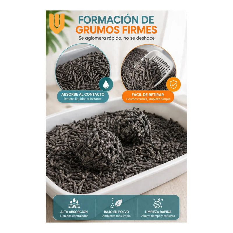 Arena Tofu Arena Sanitaria Arena Aglutinante Tofu 2.5 Kg 1 Unidad Carbón Activado Lavanda