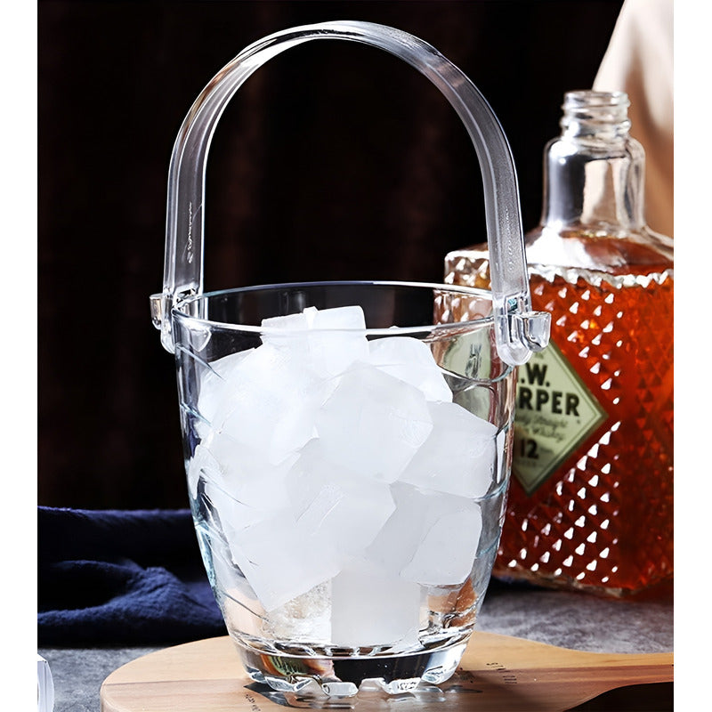 Hielera De Vidrio Con Pinzas Cubetas De Hielo Hielera Cubeta