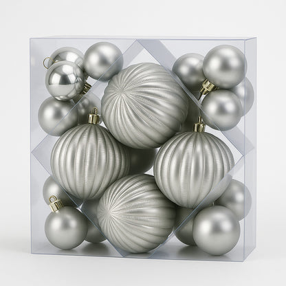 Set 28 Esferas Plástico 12 5 Cm Extra Brillo Navidad Premium