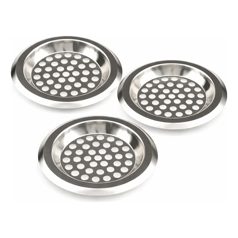 Rejilla Filtro Lavaplatos Cocina Bacha Acero Pack 3 Hogar Gris 006-2