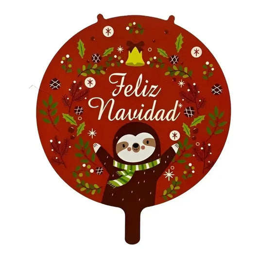 Globos Metálicos Feliz Navidad Decoración Fiesta Globos 677 Rojo
