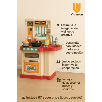 Cocina Juguete Infantil Juego Niños Set Cocina 67 Piezas