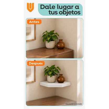 Repisa Esquinera Flotante Mdf Blanco 30x30 Cm Vitrineon Cl Blanco Repisa Esquinera Flotante Estante Mdf Marrón Decoración Rincón Pared Hogar Plantas Adornos Fotografías Living 30x30
