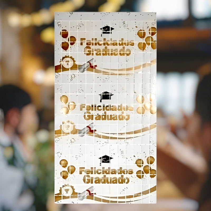 Cortina Metalizada Guirnalda Decoración Graduacion Decoracio