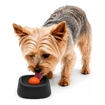 Dispensador Alimento Perros Plato Anti Ansiedad Mascota Negro