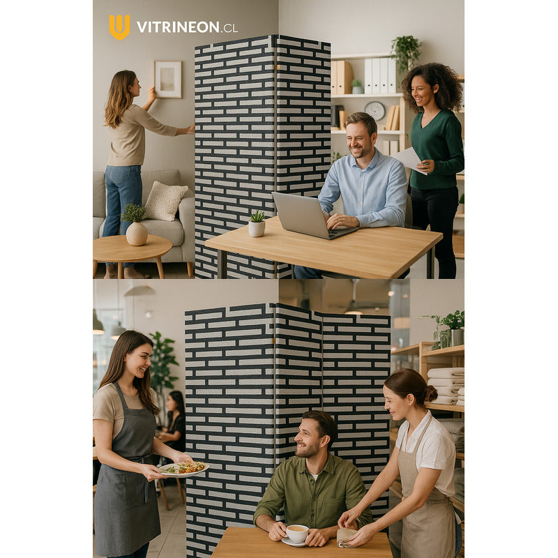 Vitrineon Cl Biombo Ratán 4 Paneles 170 Cm Separador Ambient