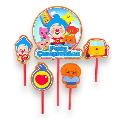 Topper Cumpleaños Torta Cotillon Cup Cake Fiestas Decoracion