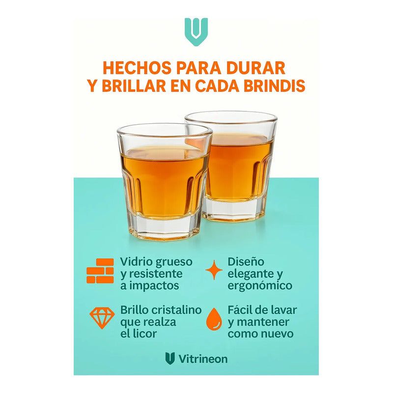 Set 12 Vasos Shot Tequilero Pocillo Vasos Shot Vasos Shot  Transparente