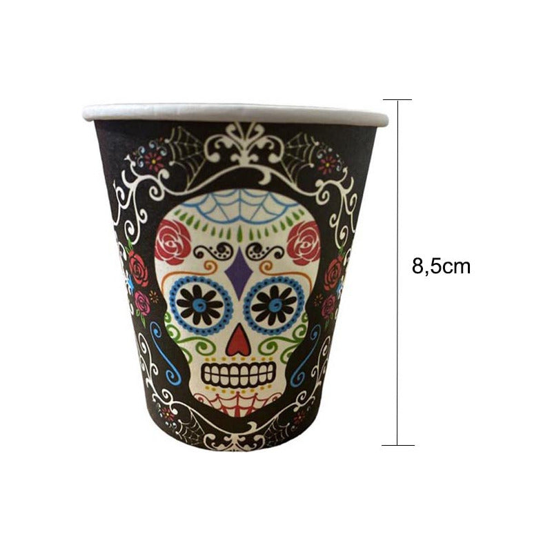 10 Vasos Desechables Halloween Vasos Calavera Halloween