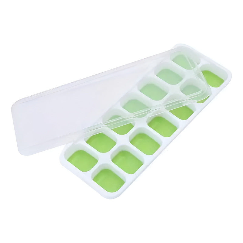 3 Molde De Hielo Cubeta De Hielo De Silicona Con Tapa Hielo Multicolor