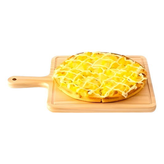 X4 Tablas Pizza Tabla Cuadrada Picoteo Plato Madera 27x30cm