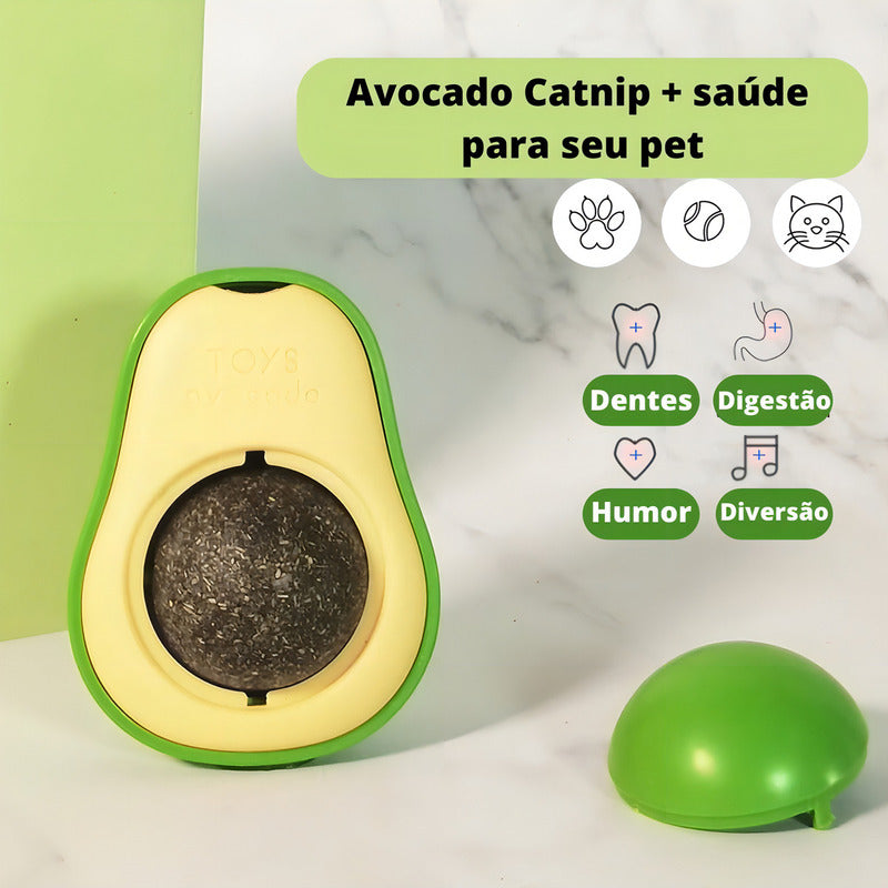 Juguete Interactivo De Aguacate Con Hierba Gatera Para Gatos, Color Verde