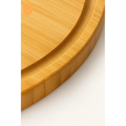 6 Tabla Bambu Redonda Picoteo Pizza Servir 32x45cm Canaleta Tabla Redonda Bambú