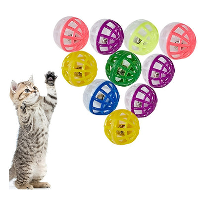 Juguete Pelota Gatos Juguete Interactivo Gato Roro Pelota Cascabel De Colores 6pcs