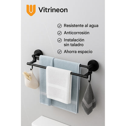 Orden Elegante Baño Cocina Toallero Doble Barra Moderno