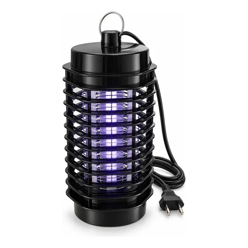 Lampara Mata Mosquitos Moscas Zancudos Luz Ultravioleta Negro Mata Mosquitos Matamosquitos Mata Zancudos Lámpara Eléctrica Led Negra Rejilla Exterior Cable 220 V Interior
