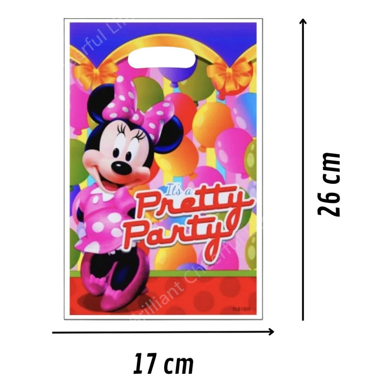 10 Bolsas Para Piñata Minnie Bolsas Para Dulces Piñata