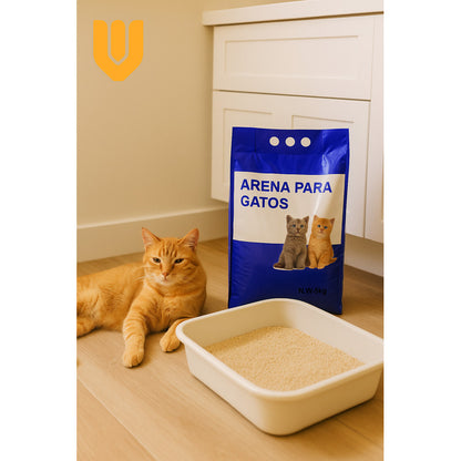 Arena Gatos 5kg Manzana Fresca Limpieza Fácil Hogar Malo Olo