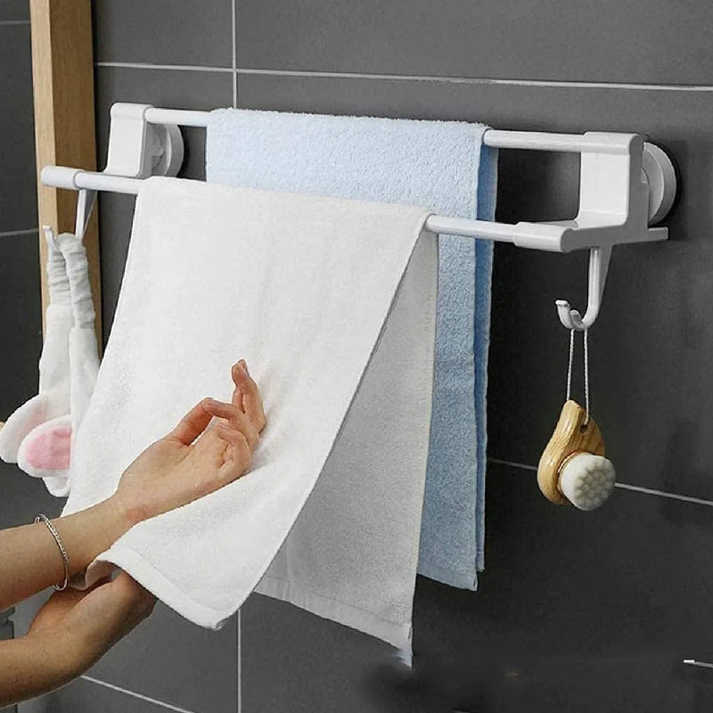 Toallero Doble Barra Calidad Premium Baño Cocina Resistente