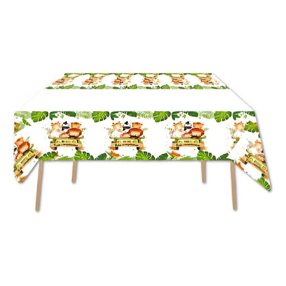 Mantel Decoracion De Fiestas Safari Cumpleaños Feliz Fiesta