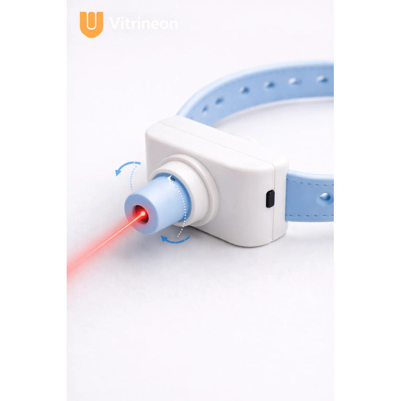 Collar Gato Juguete Interactivo Laser Mascota Inteligente Talla Unica Collar Azul Gato Laser Interactivo Inteligente Silicona Ajustable Hebilla Led Juguete Mascota Entrenamiento Azul Collar Gato...