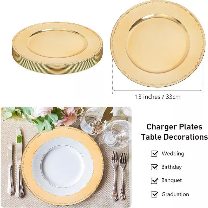 6 Plato Base Navideños Vajilla Navidad Juego De Platos 33cm