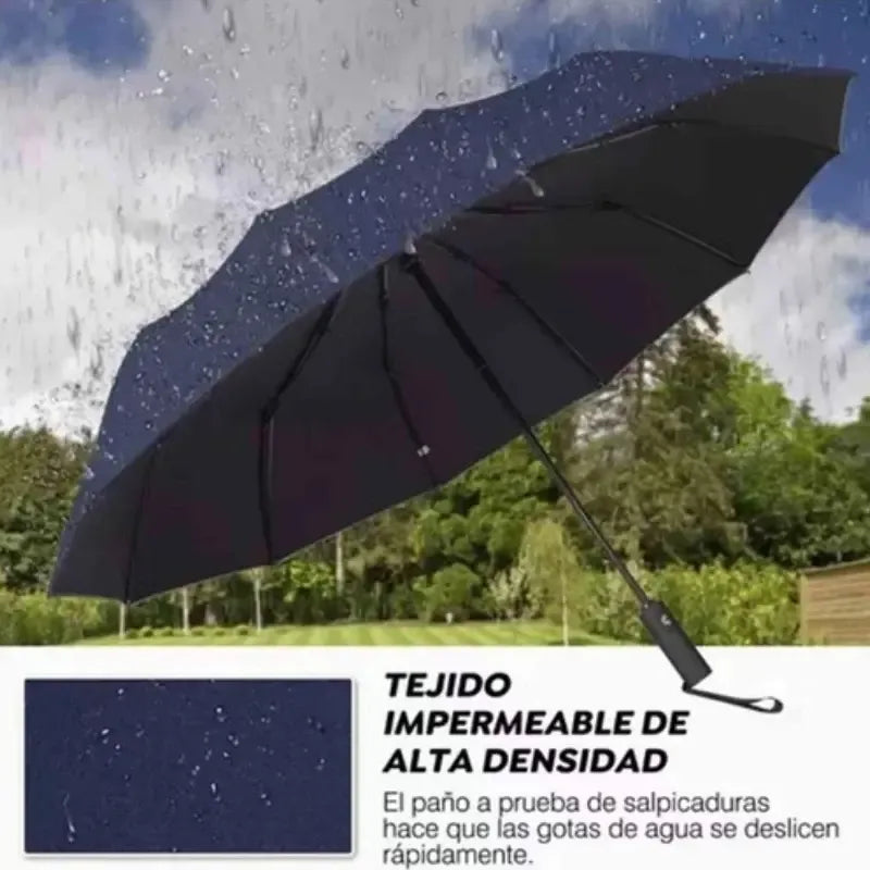 Parasol Retractil Sombrilla Plegable Paragua Lluvia 8 Varill