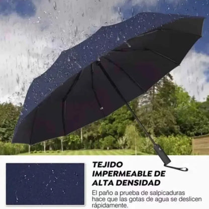 Parasol Retractil Sombrilla Plegable Paragua Lluvia 8 Varill