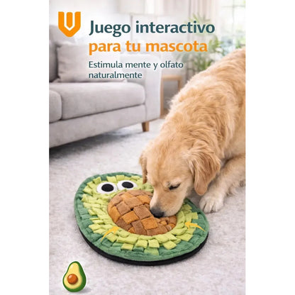 Alfombra Estimulacion Juguete Mascota Relajacion Lavable Color Verde Palta Aguacate Natural Tonos Hoja Selva Mascotas Canino Estimulacion Sensorial Juego Interactivo Lavable