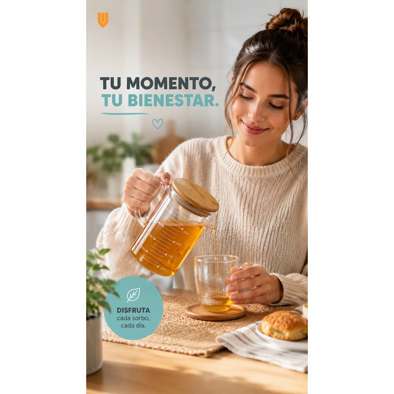 Taza Medidora Vidrio 350ml Transparente Vidrio Repostería Transparente