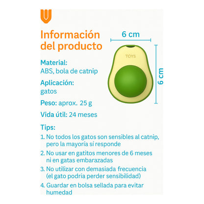 Hierba Gatera Avocado + 4 Bola Gatera Catnip Para Gatos