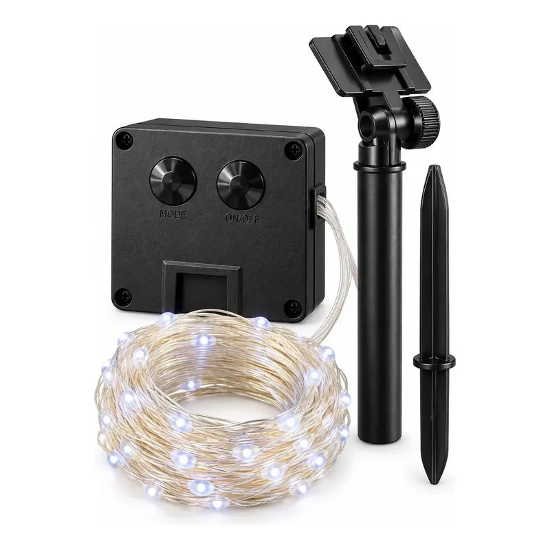 Luces Solares Navideñas Decoración Hogar Luz Led Blanca 10m Blanco Frío Iluminación Blanca Brillante Tonalidad Fría Efecto... Blanco Frío Iluminación Blanca Brillante Tonalidad Fría Efecto...