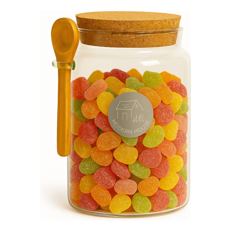 Recipientes Hermeticos De Vidrio Frasco Conservante Alimento Tapa Corcho