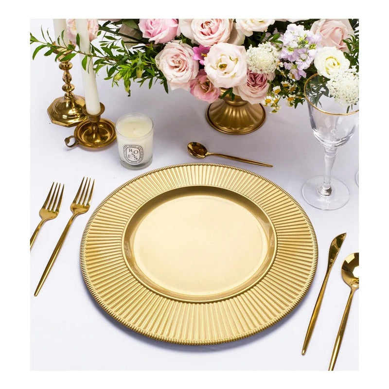 6 Plato Base Navideños Vajilla Navidad Juego De Platos 33cm