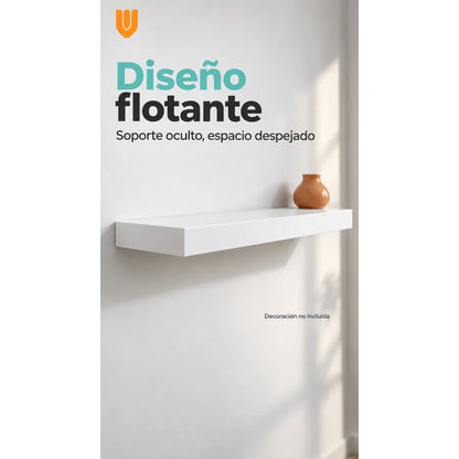 Repisa Flotante Rectangular 60cm Mdf Blanca Estante Pared Blanco Repisa Flotante Blanca Mdf Estante Mural Soporte Oculto Decoración Organización Hogar Dormitorio Living Oficina 60cm