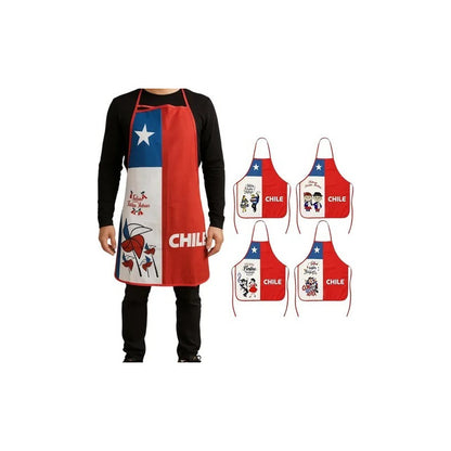 X4 Delantal Cocina Fechas Patrias Delantal Festivo Chile