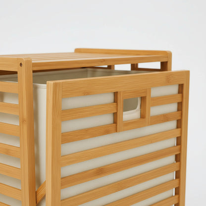 Canasto Cesto Ropa Sucia Plegable Bambu Grande Organizador