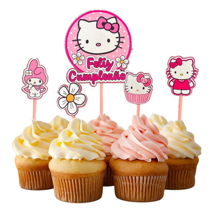 Topper Cumpleaños Torta Cotillon Cup Cake Fiestas Decoracion