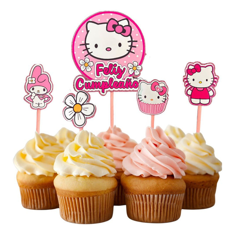 Topper Cumpleaños Torta Cotillon Cup Cake Fiestas Decoracion