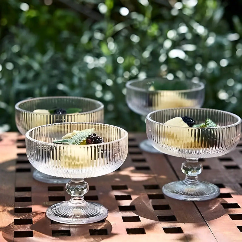 12 Copas De Helado Copas De Cristal Copas Vidrio Postre Hela Transparente
